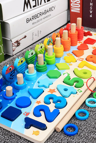 Houten Educatief Puzzel Speelgoed – Vroege Ontwikkeling en Cijferherkenning voor Peuters