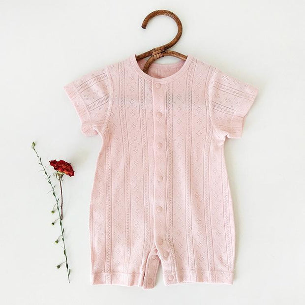 Baby Jumpsuit van Bamboevezel – Korte Mouw – Unisex 1-3 Jaar – Warm & Zacht
