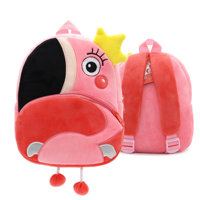 Schattige knuffelrugzak voor peuters – Cartoon dieren schoolrugzak | Licht & ademend, 26×24×10 cm