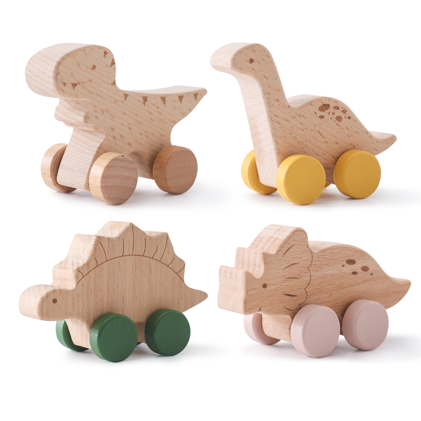 Houten Speelgoed Trolley – Educatief Loopwagentje voor Baby’s en Peuters
