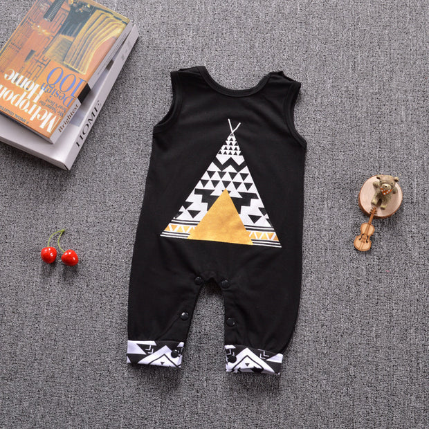 Unisex Baby Romper – Trendy Geprint Katoenen One-Piece