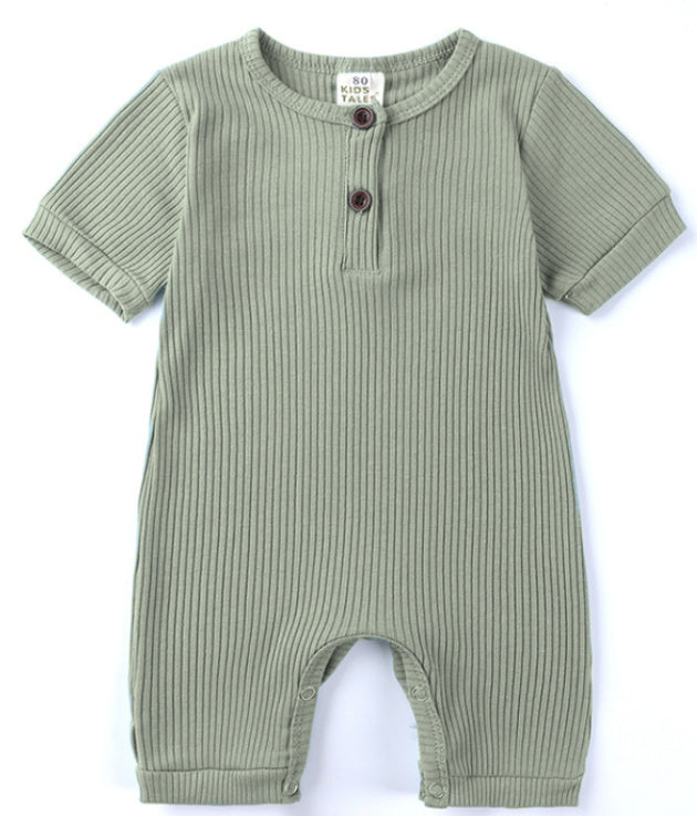 Baby Romper Katoen – Gestreept – Unisex Kruippakje – 0-12 Maanden