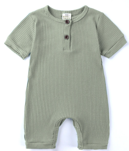 Baby Romper Katoen – Gestreept – Unisex Kruippakje – 0-12 Maanden