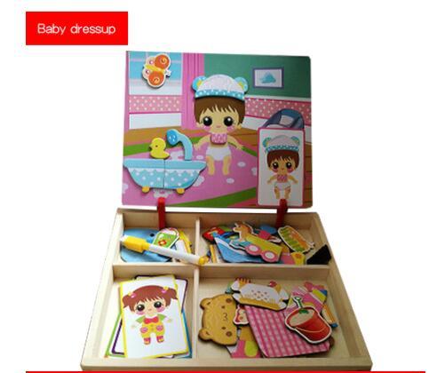 Montessori Magnetische Fun Puzzel – Educatief Houten Spel voor Kinderen