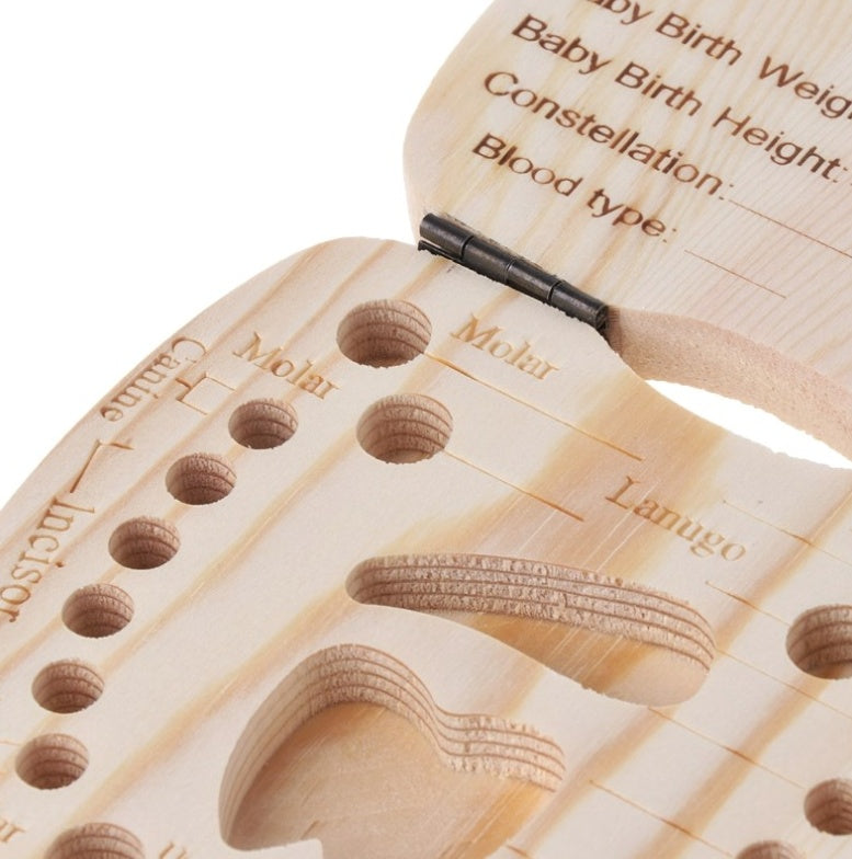 Houten Baby Tandendoosje – Opberger voor Melktandjes