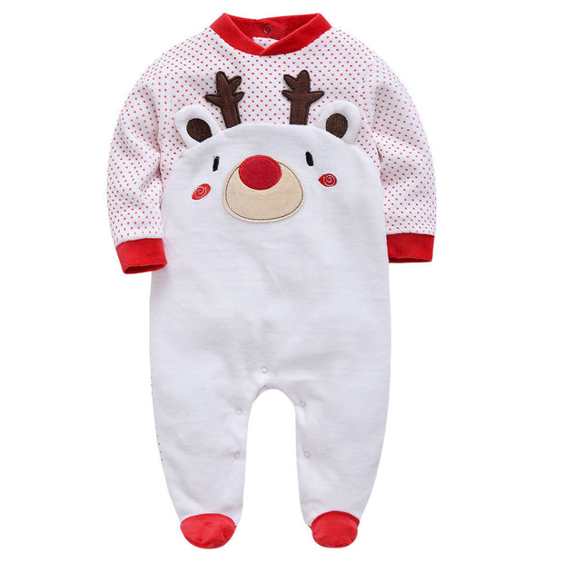 Kerst Romper Baby – Lange Mouw – Meisjes – Winter & Herfst – Katoen
