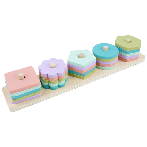 Houten Geometrische Vormenspeelset voor Kinderen – Educatief & Creatief