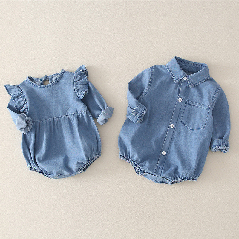 Baby Meisjes Jeans Romper | Comfortabel & Stijlvol