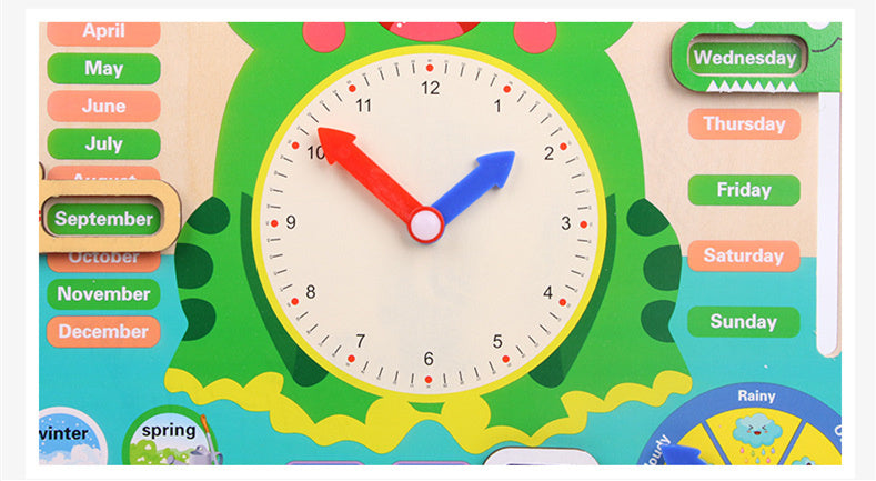 Montessori Houten Weer- en Seizoenskalender – Educatief Speelgoed voor Peuters en Kleuters