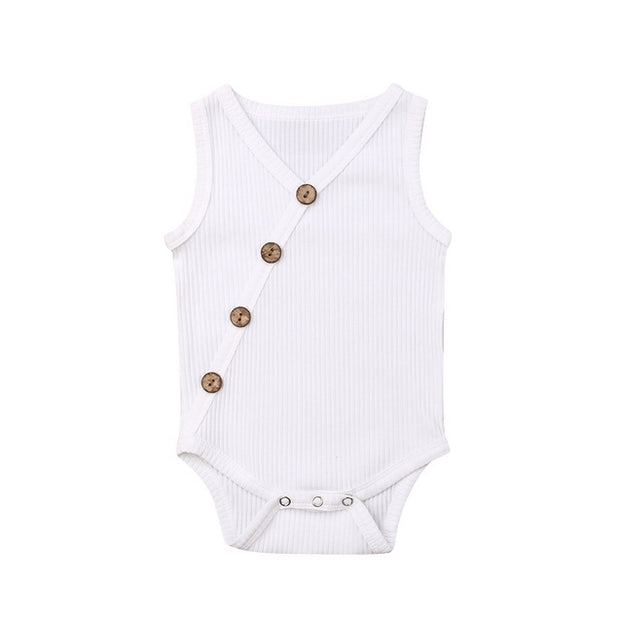 Newborn Baby Solid Bodysuit Kids Clothes Boys Girl Jumpsuit