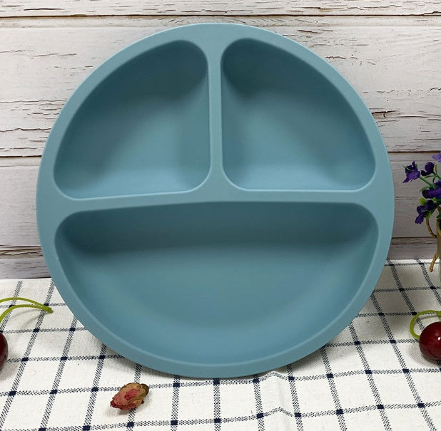 Siliconen Kinderbord met Vakken – Antislip Bord voor Baby en Peuter – BPA-vrij – Vanaf 6 Maanden