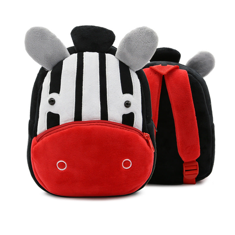 Schattige knuffelrugzak voor peuters – Cartoon dieren schoolrugzak | Licht & ademend, 26×24×10 cm