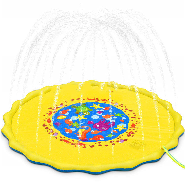 Baby Speelmat met Anime Visjes – Ontwikkelingsspeelgoed voor Baby’s – Geel & Ocean Spray Design