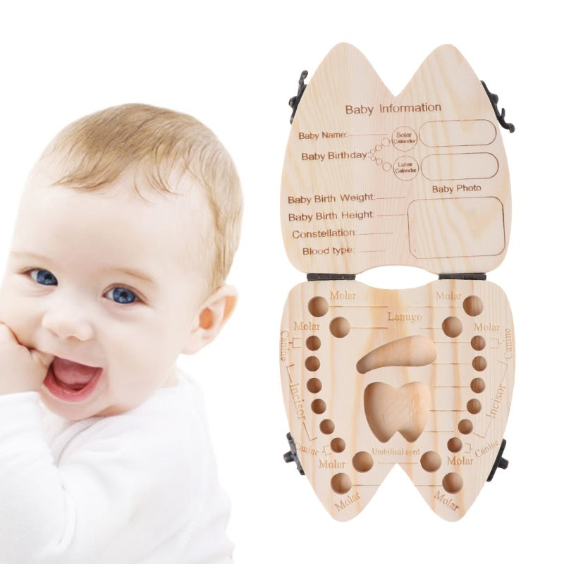 Houten Baby Tandendoosje – Opberger voor Melktandjes