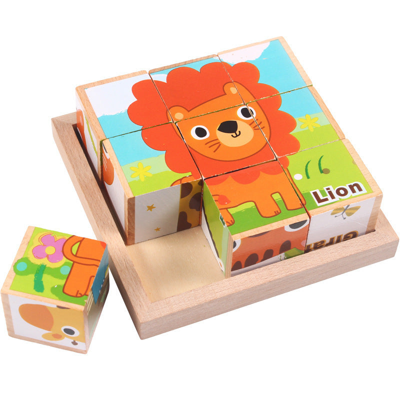 Hoge Kwaliteit Zeszijdige Houten 3D Puzzelkubus – Educatief Speelgoed voor Kinderen