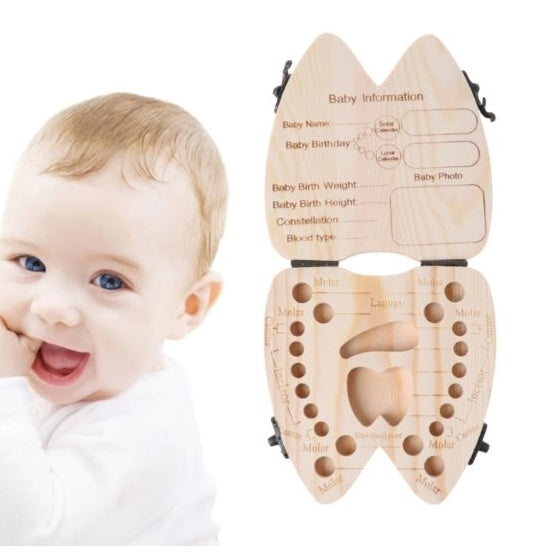 Houten Baby Tandendoosje – Opberger voor Melktandjes