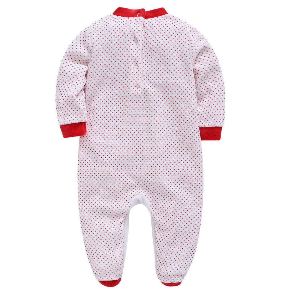 Kerst Romper Baby – Lange Mouw – Meisjes – Winter & Herfst – Katoen