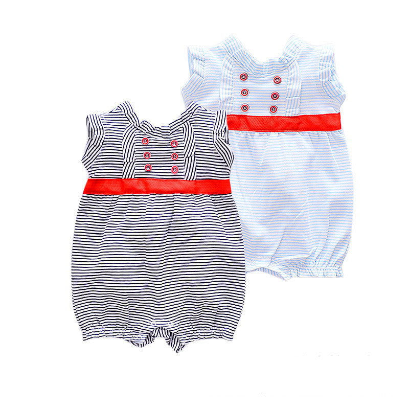 Zomer Baby Romper – Mouwloos Katoen voor Meisjes