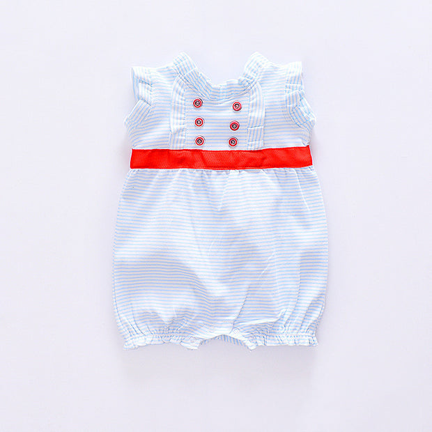 Zomer Baby Romper – Mouwloos Katoen voor Meisjes