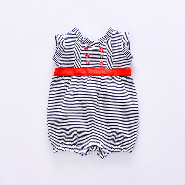 Zomer Baby Romper – Mouwloos Katoen voor Meisjes