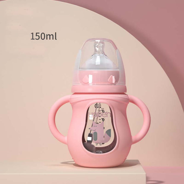 Isolerende Babyfles met Siliconen Anti-Verbrandingshoes – Veilig & Warmtebestendig
