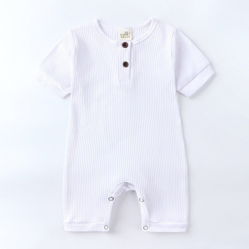 Baby Romper Katoen – Gestreept – Unisex Kruippakje – 0-12 Maanden