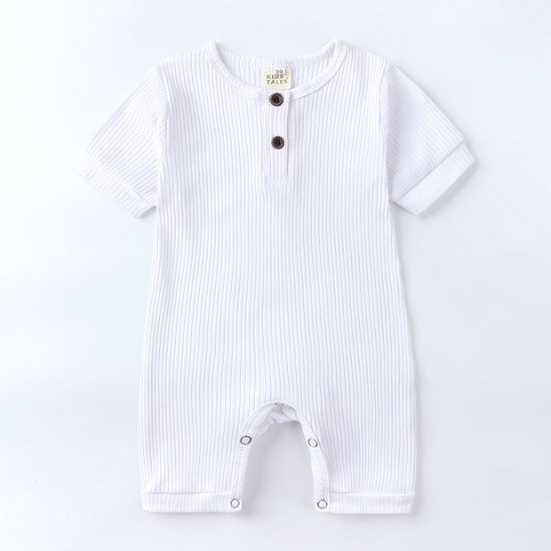 Baby Romper Katoen – Gestreept – Unisex Kruippakje – 0-12 Maanden