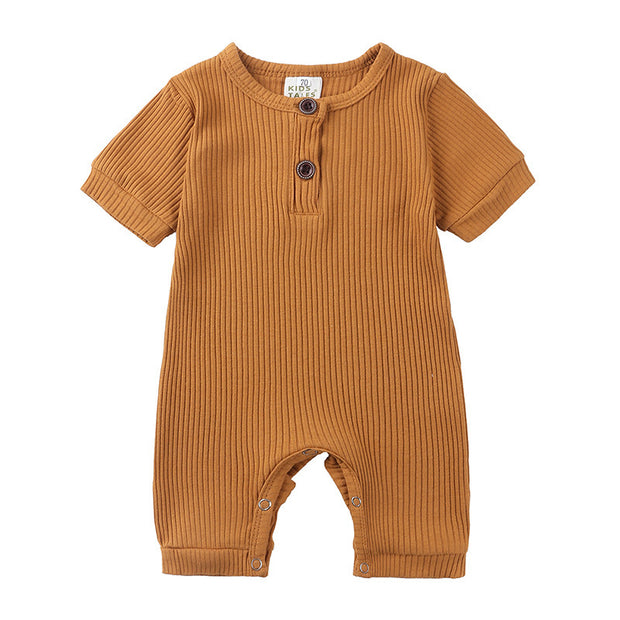 Baby Romper Katoen – Gestreept – Unisex Kruippakje – 0-12 Maanden