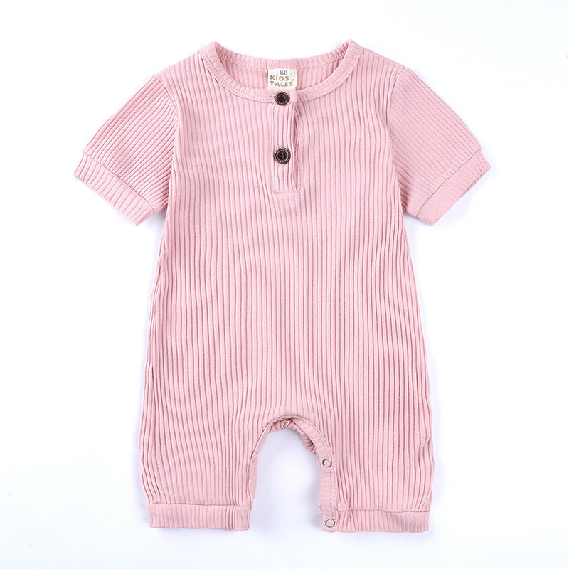 Baby Romper Katoen – Gestreept – Unisex Kruippakje – 0-12 Maanden