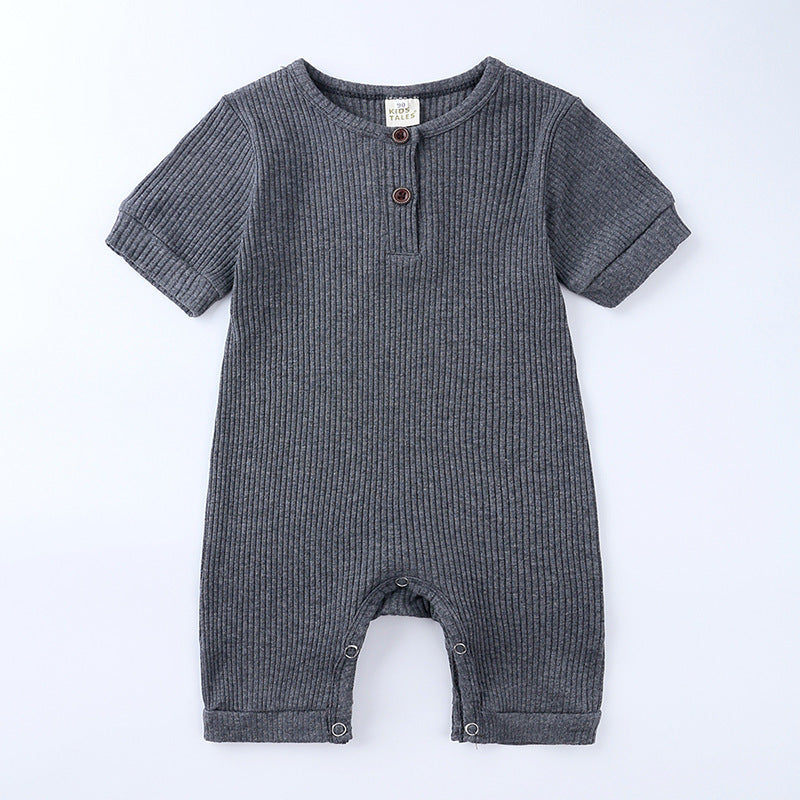Baby Romper Katoen – Gestreept – Unisex Kruippakje – 0-12 Maanden