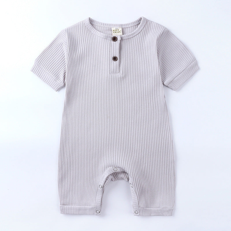 Baby Romper Katoen – Gestreept – Unisex Kruippakje – 0-12 Maanden