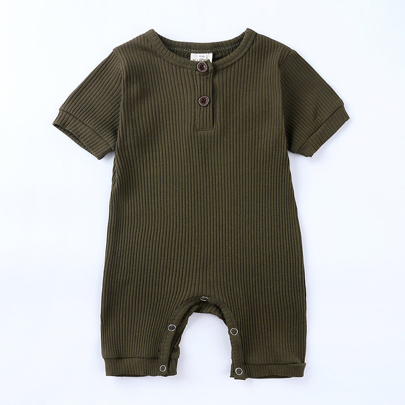 Baby Romper Katoen – Gestreept – Unisex Kruippakje – 0-12 Maanden