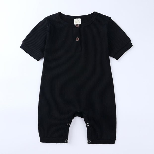 Baby Romper Katoen – Gestreept – Unisex Kruippakje – 0-12 Maanden