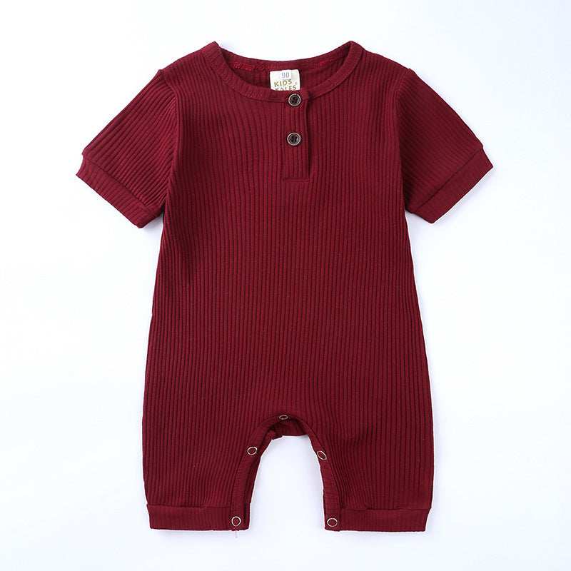Baby Romper Katoen – Gestreept – Unisex Kruippakje – 0-12 Maanden