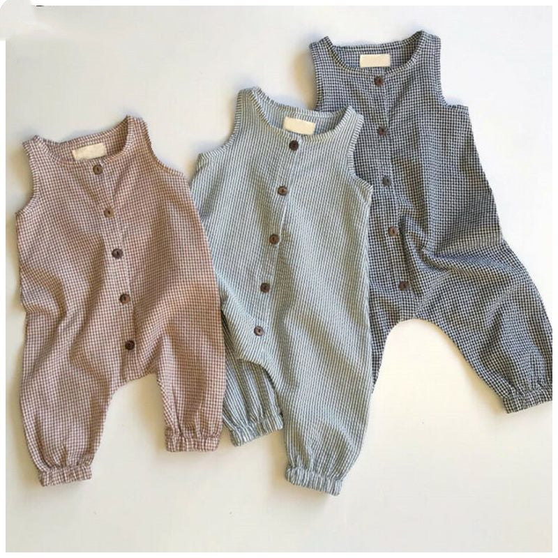 Baby Romper – Zomerse Mouwloze Jumpsuit voor Meisjes en Jongens