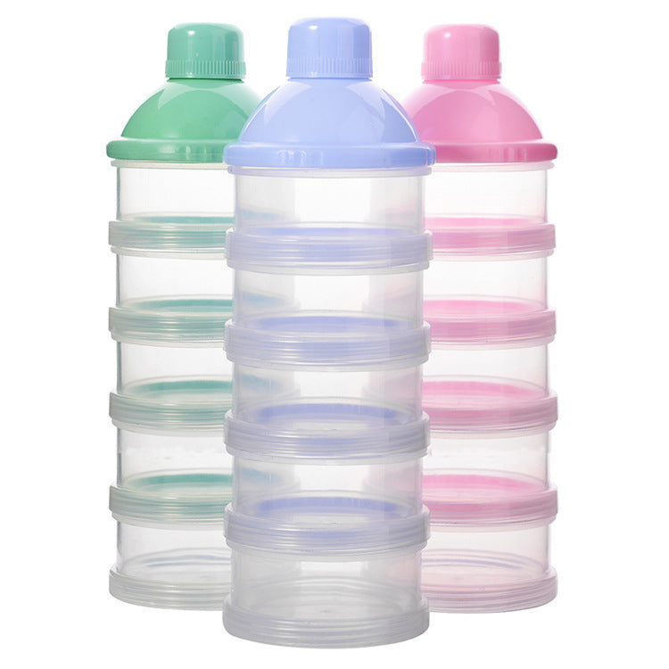 Vijflaagse Afneembare Melkpoederdoos – Handig voor Baby’s en Peuters