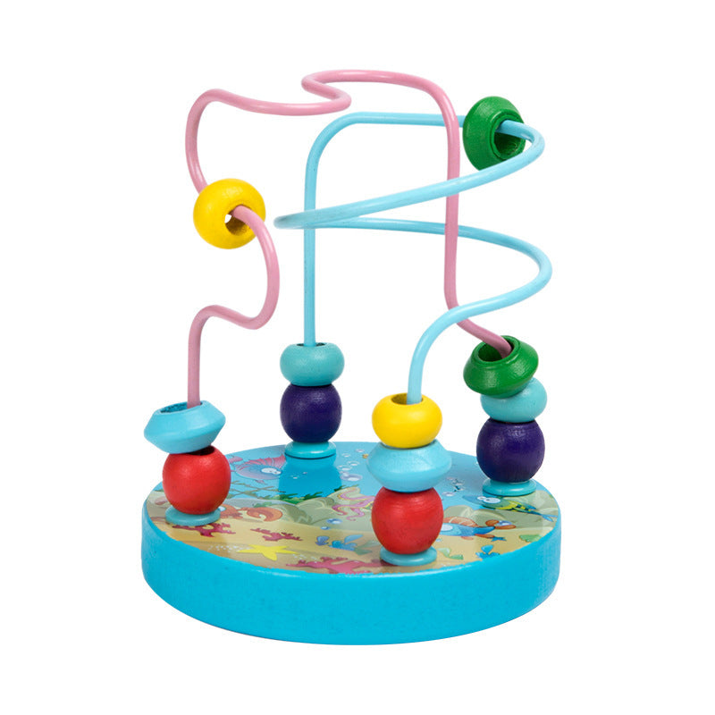 Montessori Houten Rammelaar en Regenboog Blokken – Educatief Muzikaal Speelgoed voor Baby’s