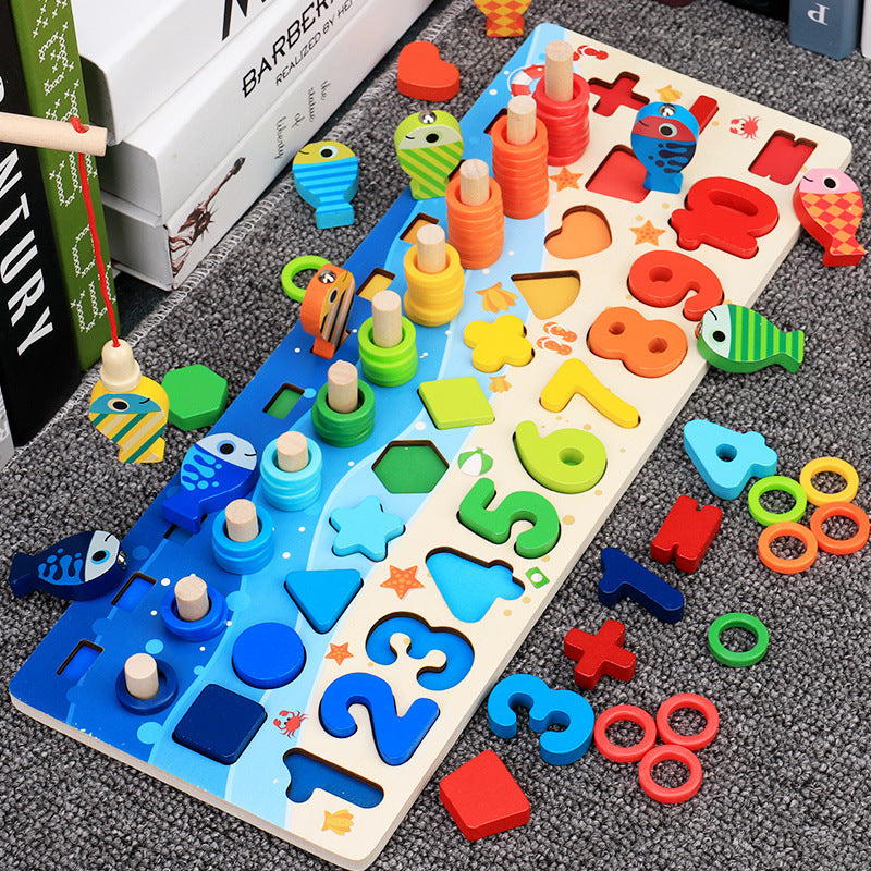 Houten Educatief Puzzel Speelgoed – Vroege Ontwikkeling en Cijferherkenning voor Peuters