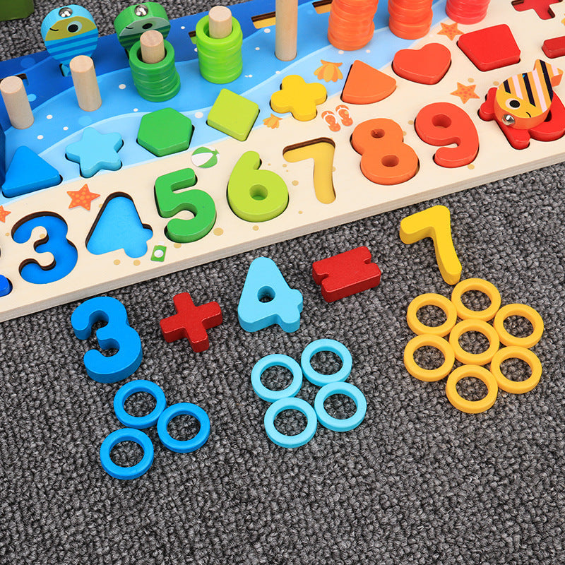 Houten Educatief Puzzel Speelgoed – Vroege Ontwikkeling en Cijferherkenning voor Peuters