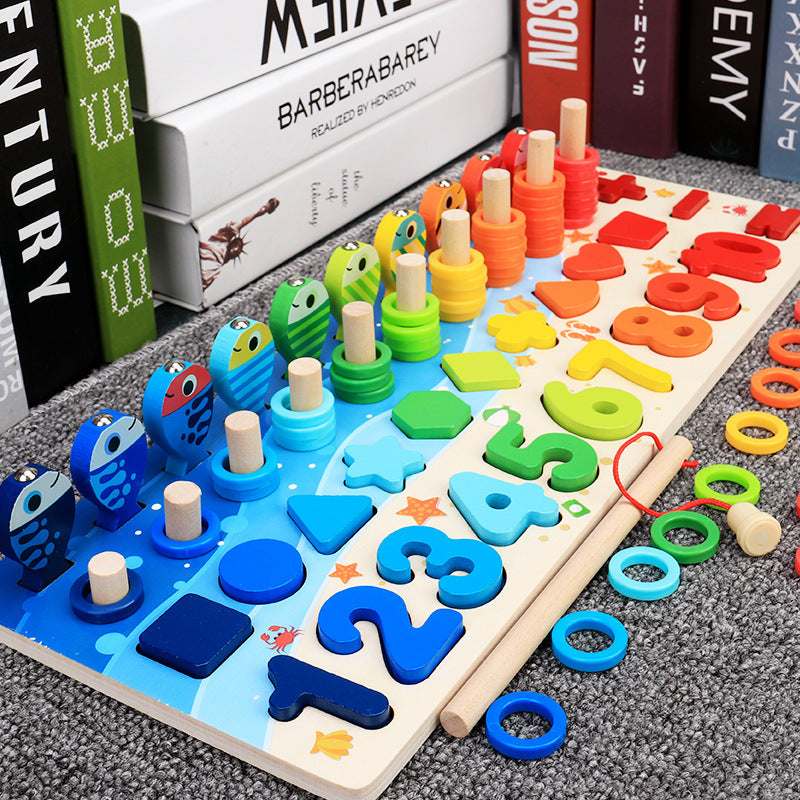 Houten Educatief Puzzel Speelgoed – Vroege Ontwikkeling en Cijferherkenning voor Peuters