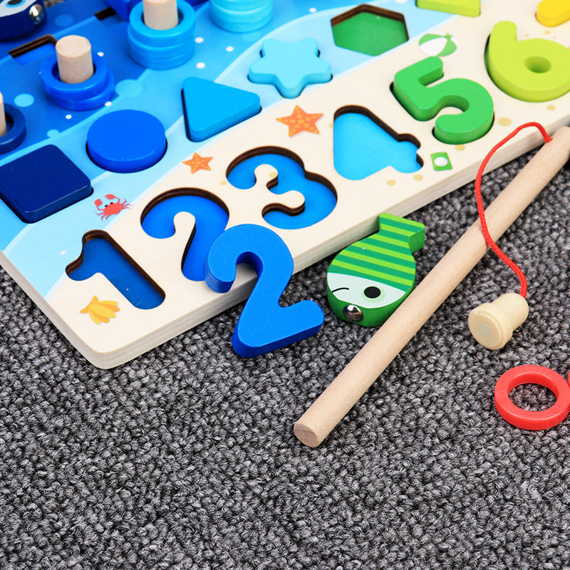 Houten Educatief Puzzel Speelgoed – Vroege Ontwikkeling en Cijferherkenning voor Peuters