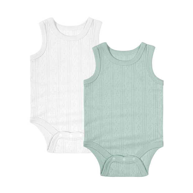Baby Romper Mouwloos – Katoen – Unisex Zomer Vest voor Pasgeborenen