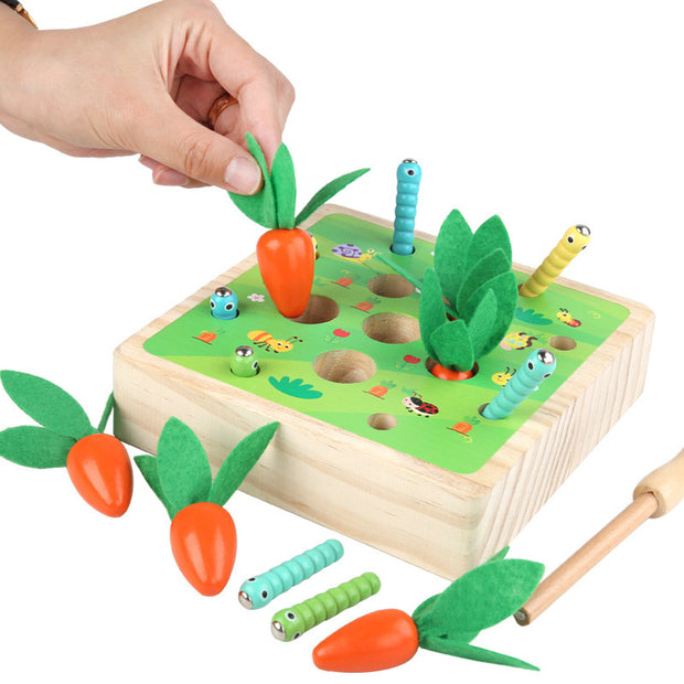 Populair Educatief Speelgoed – Houten Wortelpuzzel Trekspel voor Kinderen