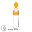 Veilige Baby Voedingsfles met Siliconen Knijplepel – 2-in-1 Squeeze Lepel & Fles – Voor Babytraining en Bijvoeding