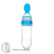 Veilige Baby Voedingsfles met Siliconen Knijplepel – 2-in-1 Squeeze Lepel & Fles – Voor Babytraining en Bijvoeding
