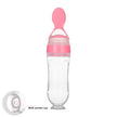 Veilige Baby Voedingsfles met Siliconen Knijplepel – 2-in-1 Squeeze Lepel & Fles – Voor Babytraining en Bijvoeding