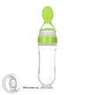 Veilige Baby Voedingsfles met Siliconen Knijplepel – 2-in-1 Squeeze Lepel & Fles – Voor Babytraining en Bijvoeding