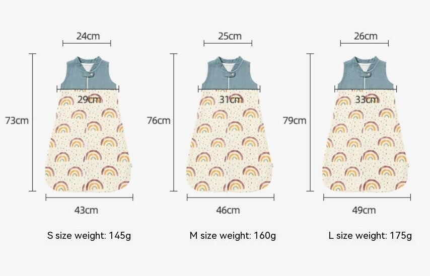 Baby Slaapzak met Dubbele Laag – Patchwork Wafel Gilet Slaapzak met Kraag – Ademend & Zacht