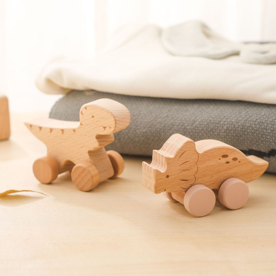 Houten Speelgoed Trolley – Educatief Loopwagentje voor Baby’s en Peuters