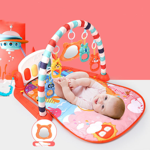 Baby Speelmat met Piano en Trappende Voetjes – Fitness Speelboog voor Pasgeborenen en Peuters